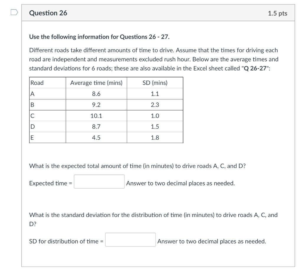 Solved Use The Following Information For Questions 26 - 27. 