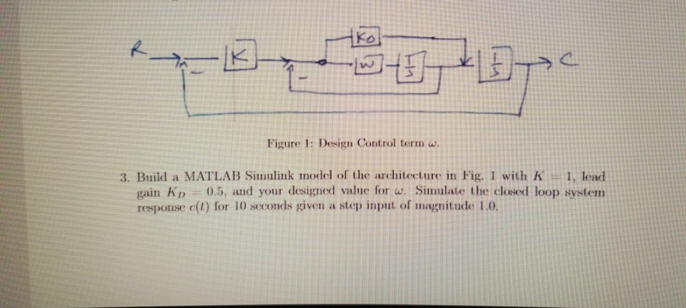 Solved 1K- se Figure 1: Design Control term w. 3. Build a | Chegg.com