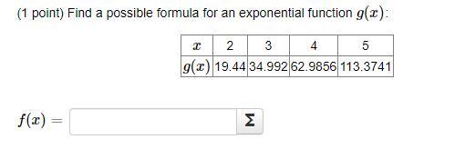 Solved Find the equation for an exponential function that | Chegg.com