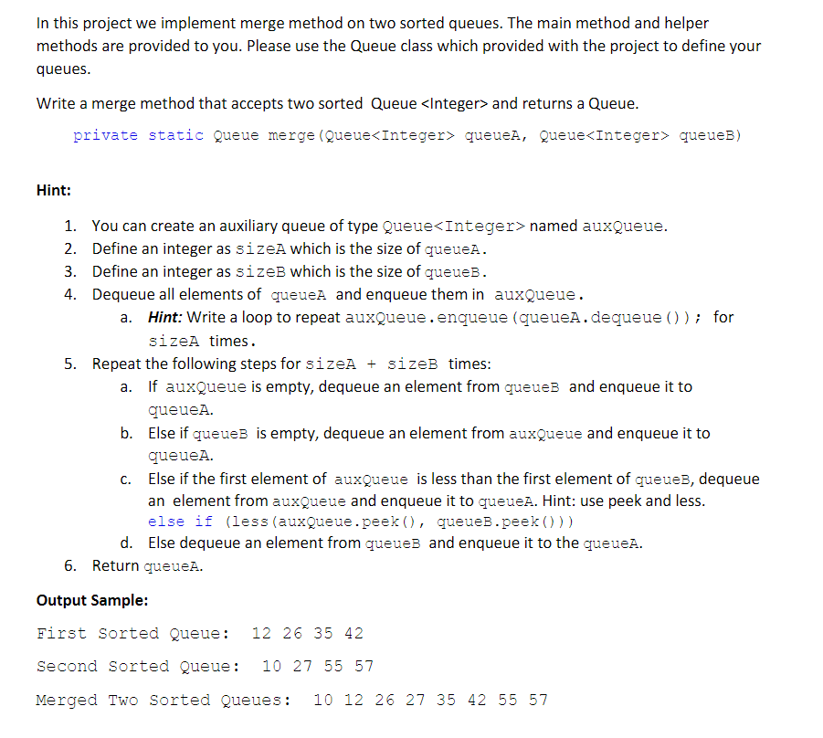 Solved Queue.Java import | Chegg.com