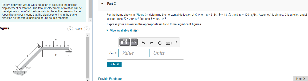 Solved Part C Finally, apply the virtual work equation to | Chegg.com