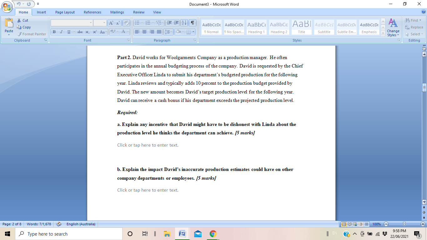 Solved Cla Documents - Microsoft Word х Home Insert Page | Chegg.com