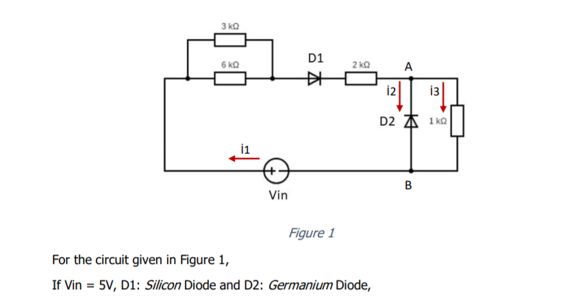 Solved Determine the states of the diodes D1, and D2 and the | Chegg.com