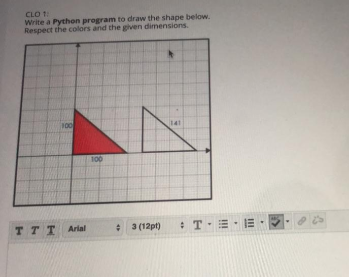 Solved CLO 1: Write a Python program to draw the shape | Chegg.com