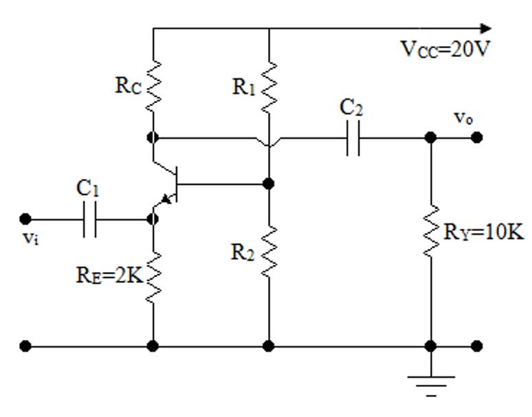 Solved In the amplifier circuit in the figure, it is desired | Chegg.com