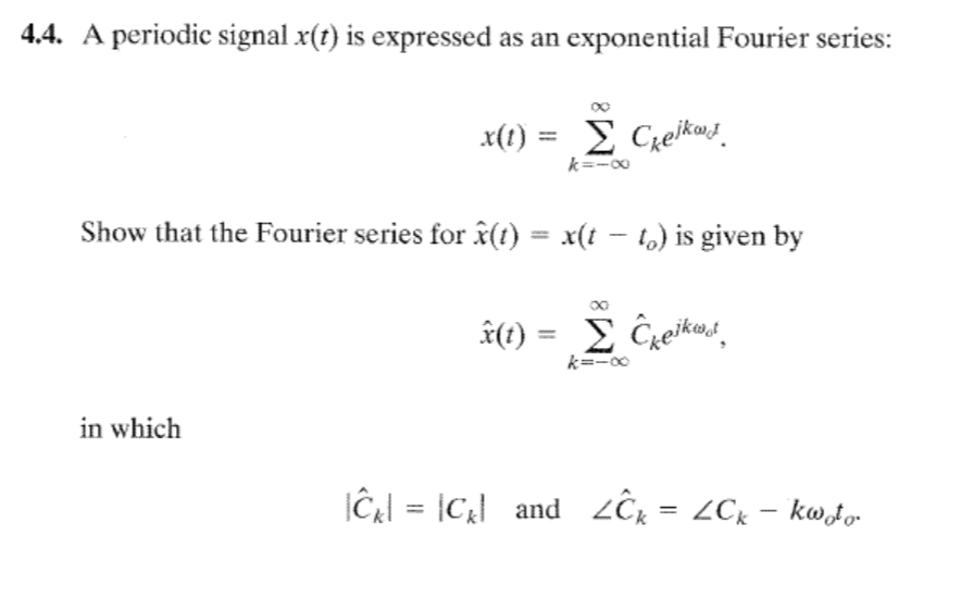 Solved 4 4 A Periodic Signal X T Is Expressed As An Exp Chegg Com