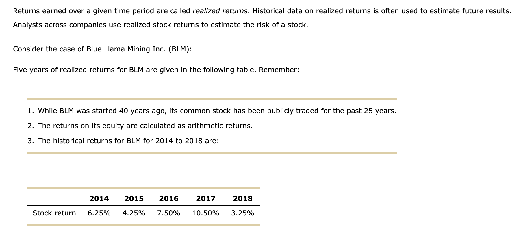 Solved 1) Given the preceding data, the average realized