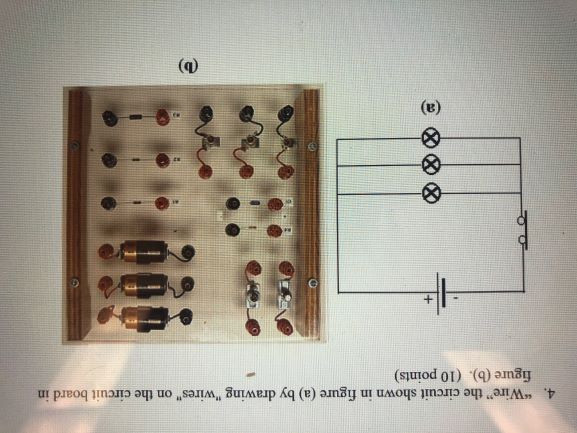 Solved 4. "Wire" the circuit shown in figure (a) by drawing | Chegg.com