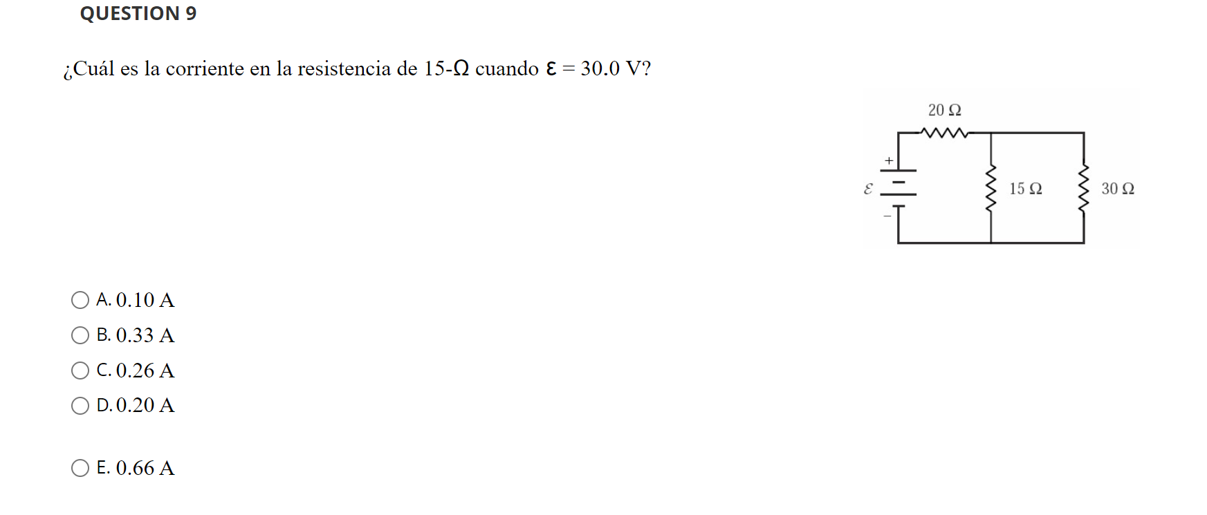 Solved What is the current in the 15-Ω resistor when ε = | Chegg.com