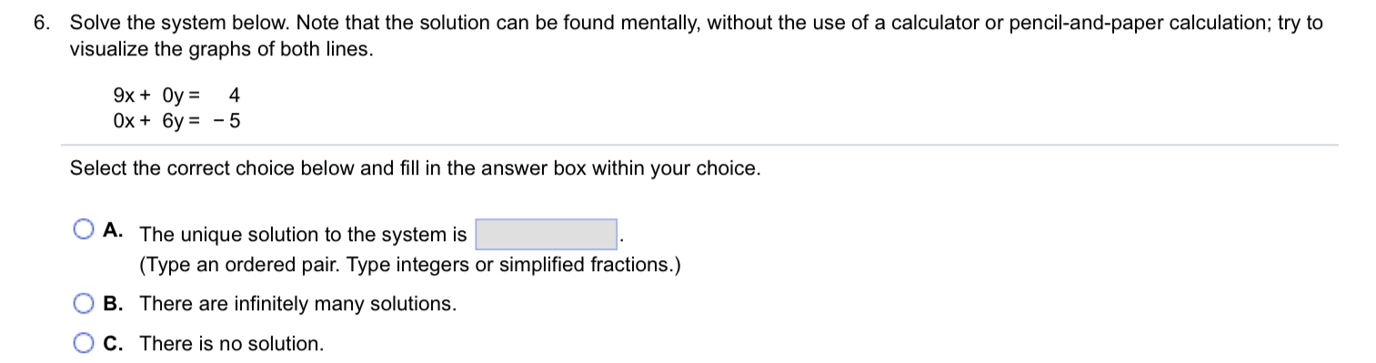 Solved Solve the system below. Note that the solution can be | Chegg.com