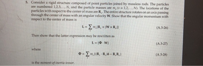 Solved 5. Consider a rigid structure composed of point | Chegg.com