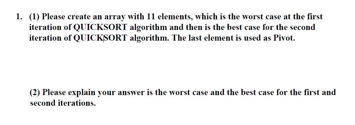 Solved 1. (1) Please create an array with 11 elements, which | Chegg.com