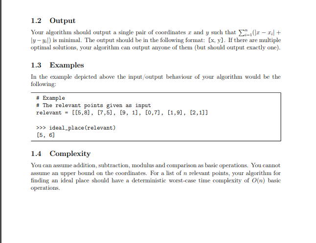 Solved Location Optimisation (4 marks + 1 mark for | Chegg.com