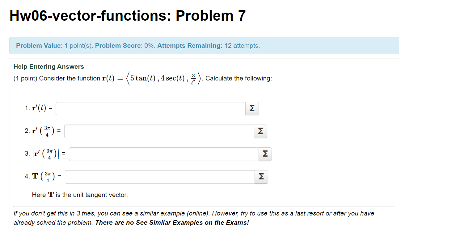 Solved 1 point) Consider the function | Chegg.com