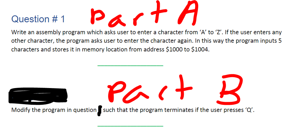 Solved Question # 1 write an assembly program which asks | Chegg.com