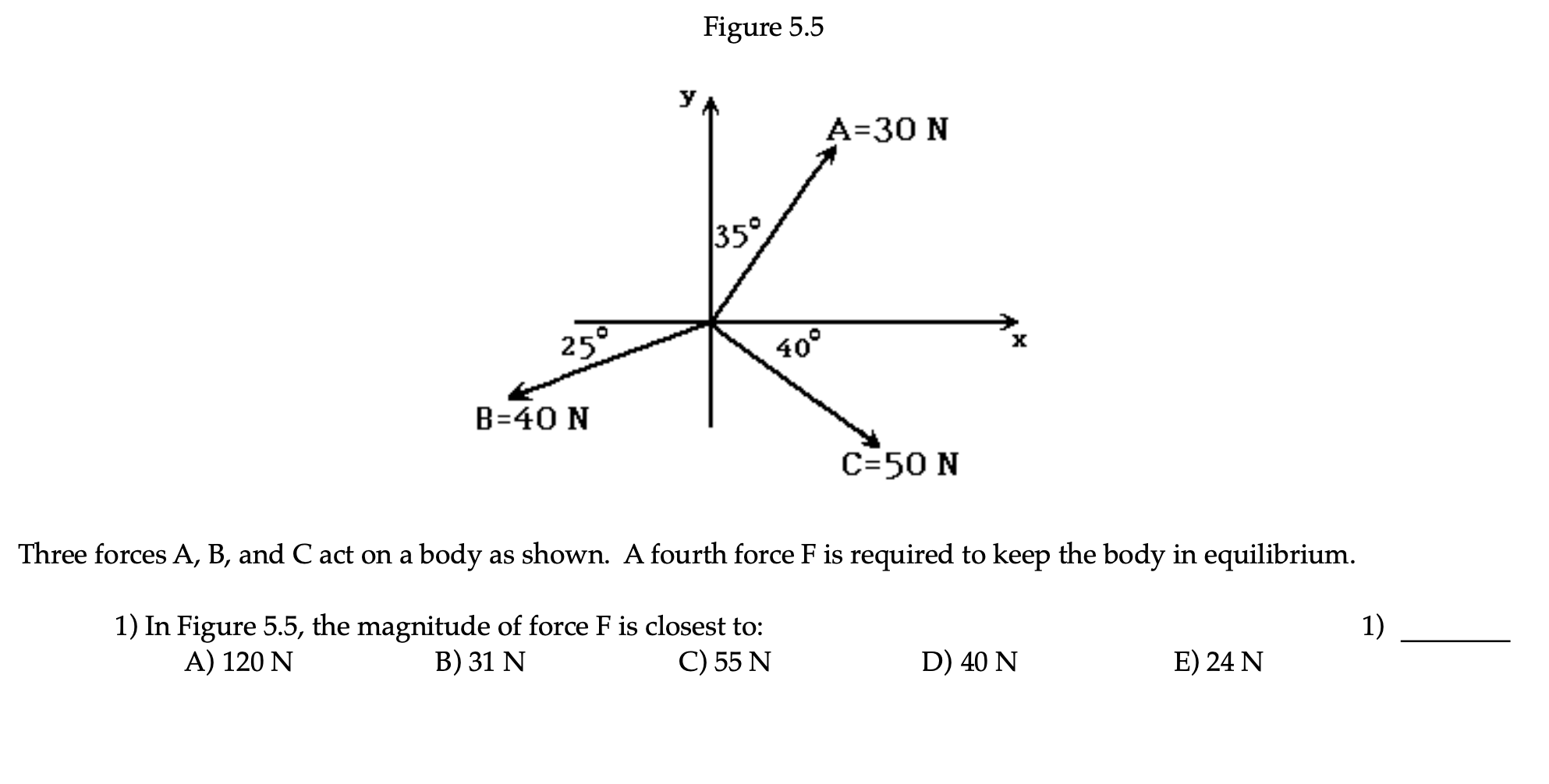 solved-figure-5-5-three-forces-a-b-and-c-act-on-a-body-as-chegg