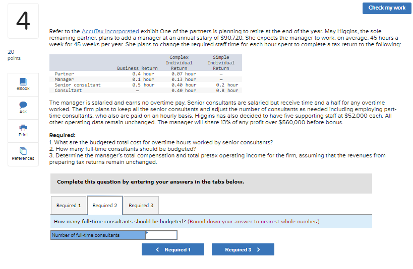 Check my work 4 Refer to the AccuTax Incorporated | Chegg.com