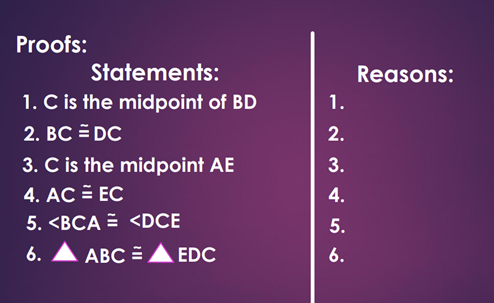 Solved Complete The Two-column Proof Below. 1. Given: C Is | Chegg.com