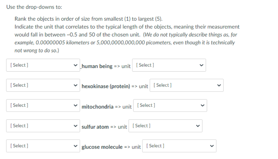 Use The Drop Downs To Rank The Objects In Order Of Chegg Com