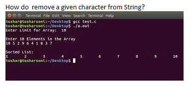 Solved How Do Remove A Given Character From String? O =0 | Chegg.com