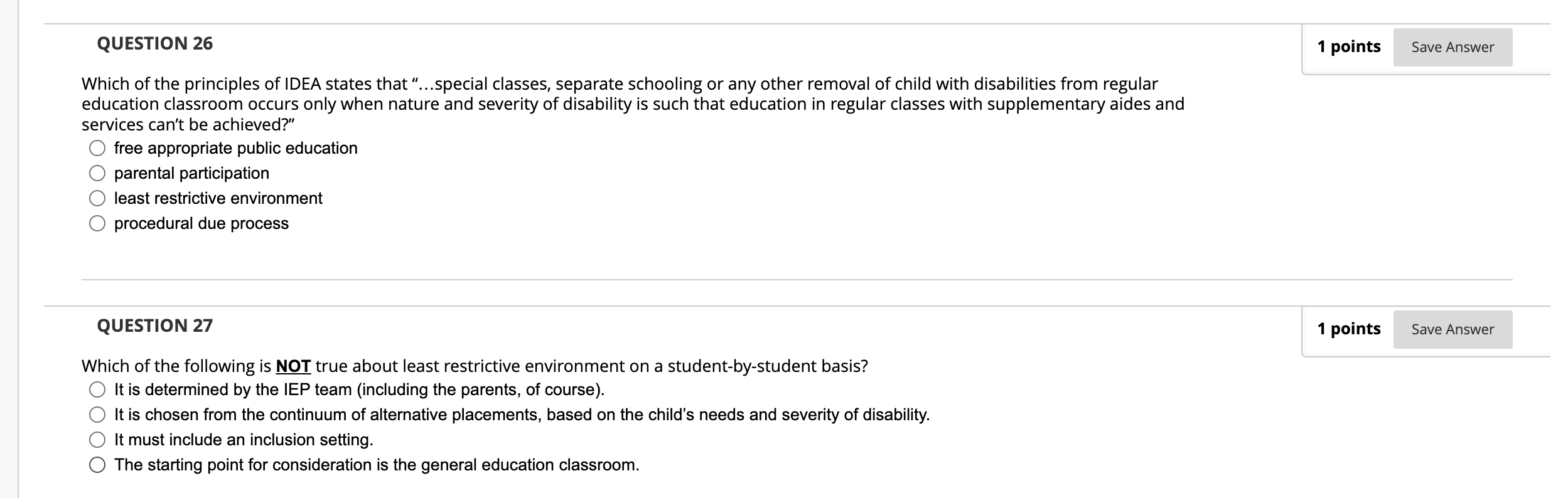 procedural due process special education