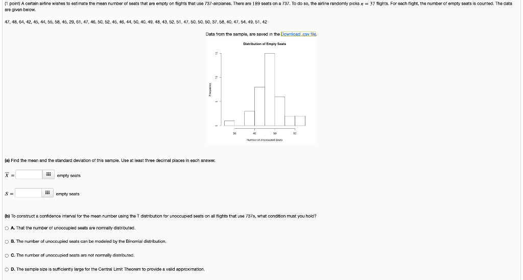 Solved 11 Point A Certain Airline Wishes To Estimate The Chegg Com