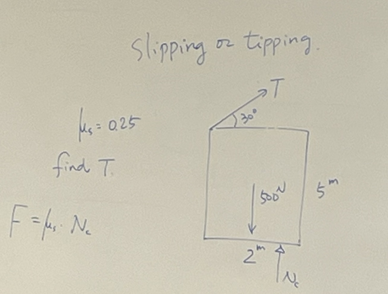 Solved Show the calculation for both Slipping and tipping