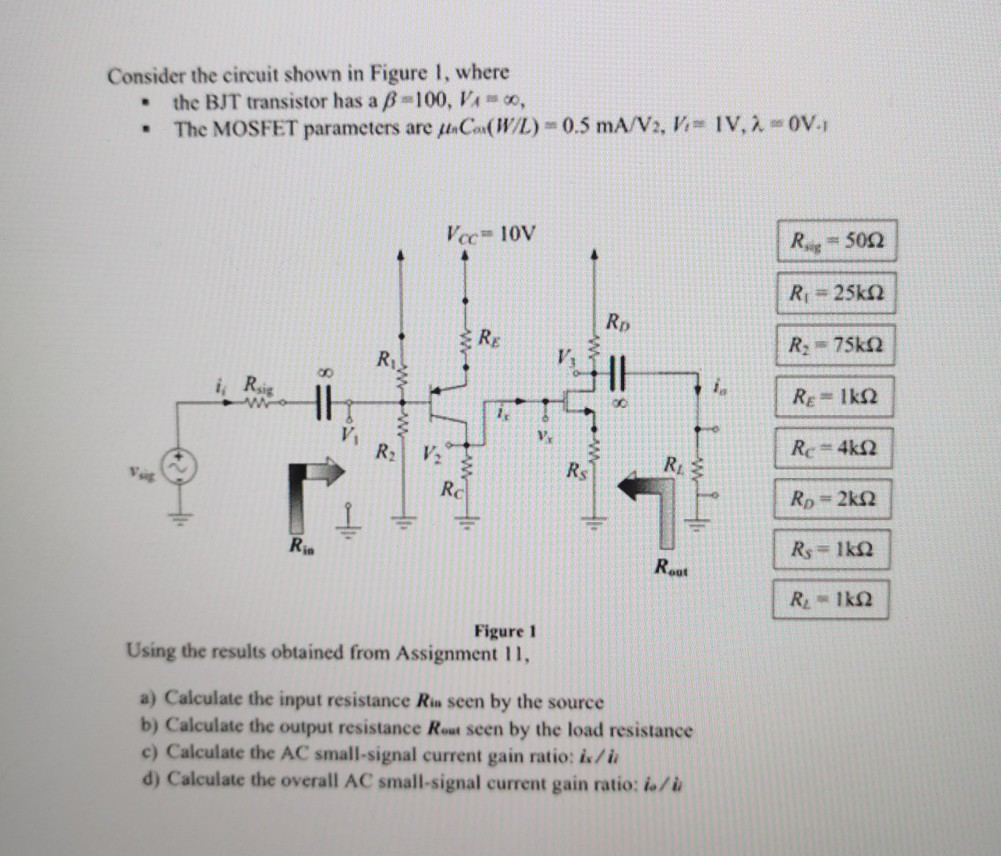 Solved Consider The Circuit Shown In Figure 1 Where The Chegg Com