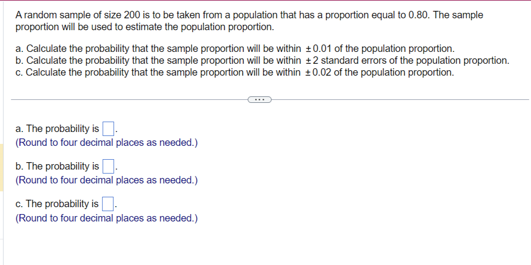 Solved A random sample of size 200 is to be taken from a | Chegg.com