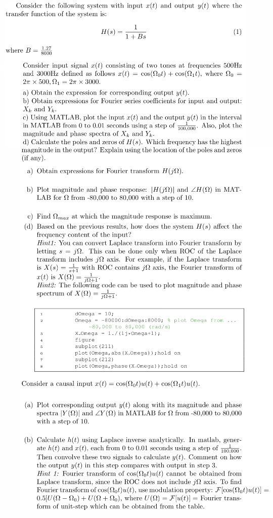 Solved Consider the following system with input r(t) and | Chegg.com