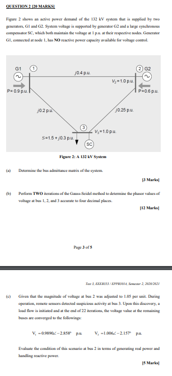 Solved QUESTION 2 [20 MARKS Figure 2 Shows An Active Power | Chegg.com