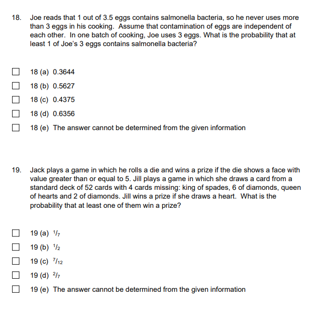 Solved Answers For 18 D, 19 B, 20 B Please Explain, Show | Chegg.com