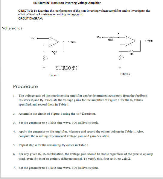 Solved EXPERIMENT No4 Noninverting Voltage Amplifier