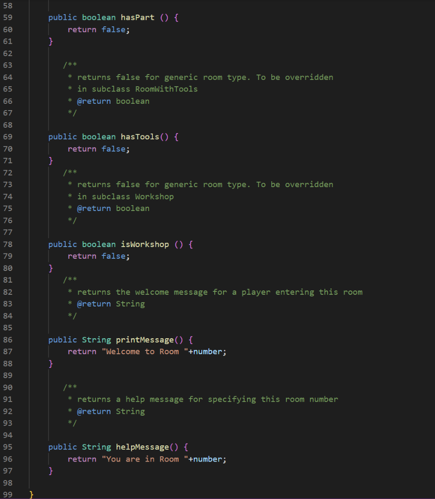 Solved Could you help me implement each class in the | Chegg.com