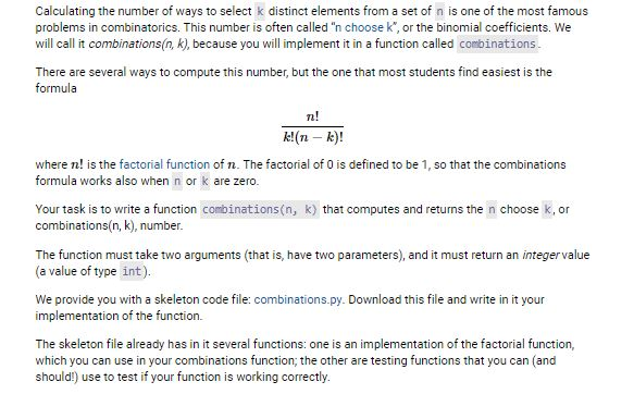 combinatorics - What is the Julia function to count combinations (n choose k)?  - Stack Overflow