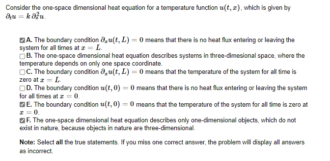 Solved Consider the one-space dimensional heat equation for | Chegg.com