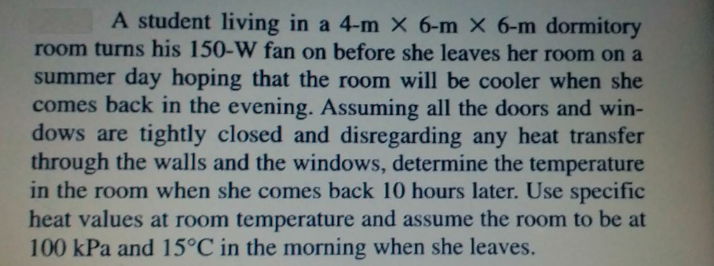 Solved A Student Living In A 4-m 6-m >