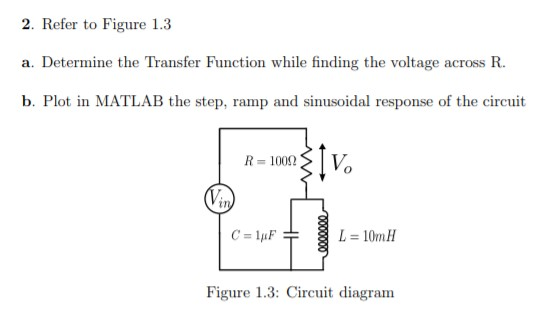 Solved 2. Refer To Figure 1.3 A. Determine The Transfer | Chegg.com