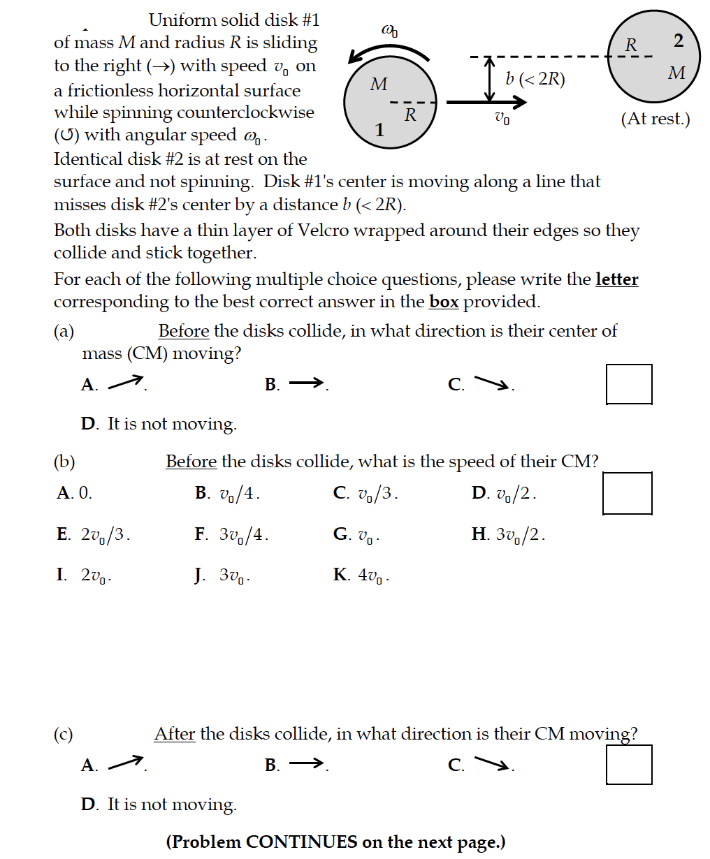 Solved 1 6 2r Uniform Solid Disk 1 00 Of Mass M And Radius Chegg Com