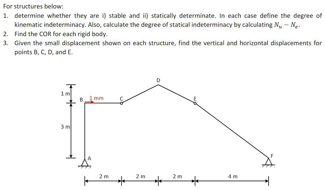 Solved For Structures Below: 1. Determine Whether They Are | Chegg.com