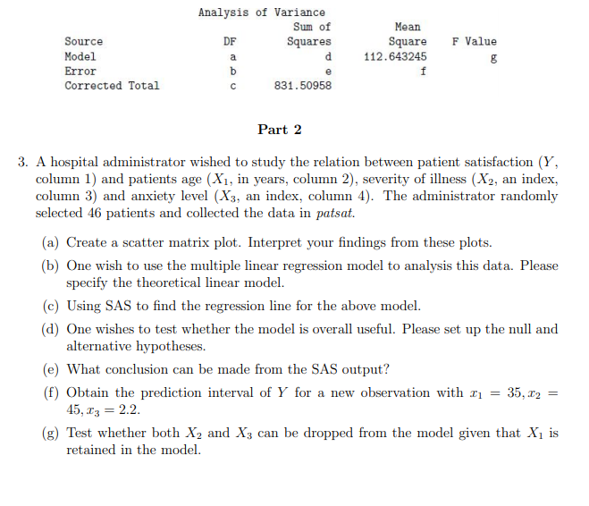 Source Model Error Corrected Total Analysis of | Chegg.com