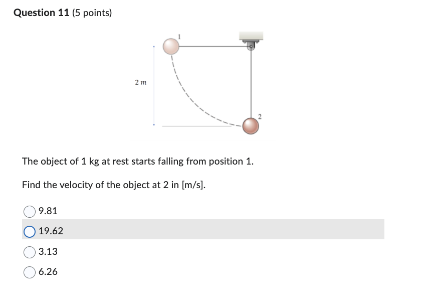 Solved Question 9 (5 points) An object of 2 kg is moving | Chegg.com