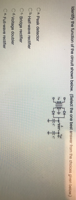 Solved Identify the function of the circuit shown below. | Chegg.com