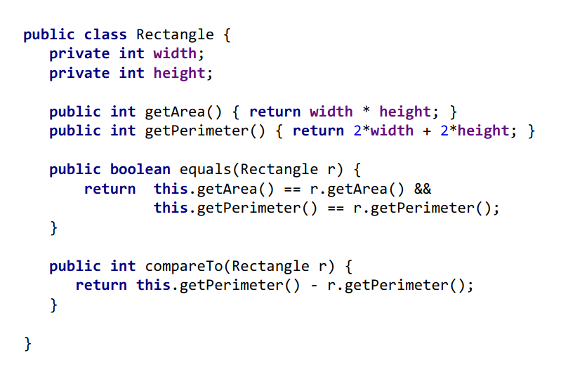 Solved (9) For the class Rectangle (attached), prove or | Chegg.com