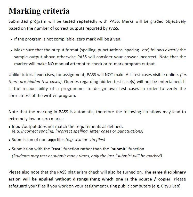 Solved C++ Assignment (I did my own version of this program, | Chegg.com