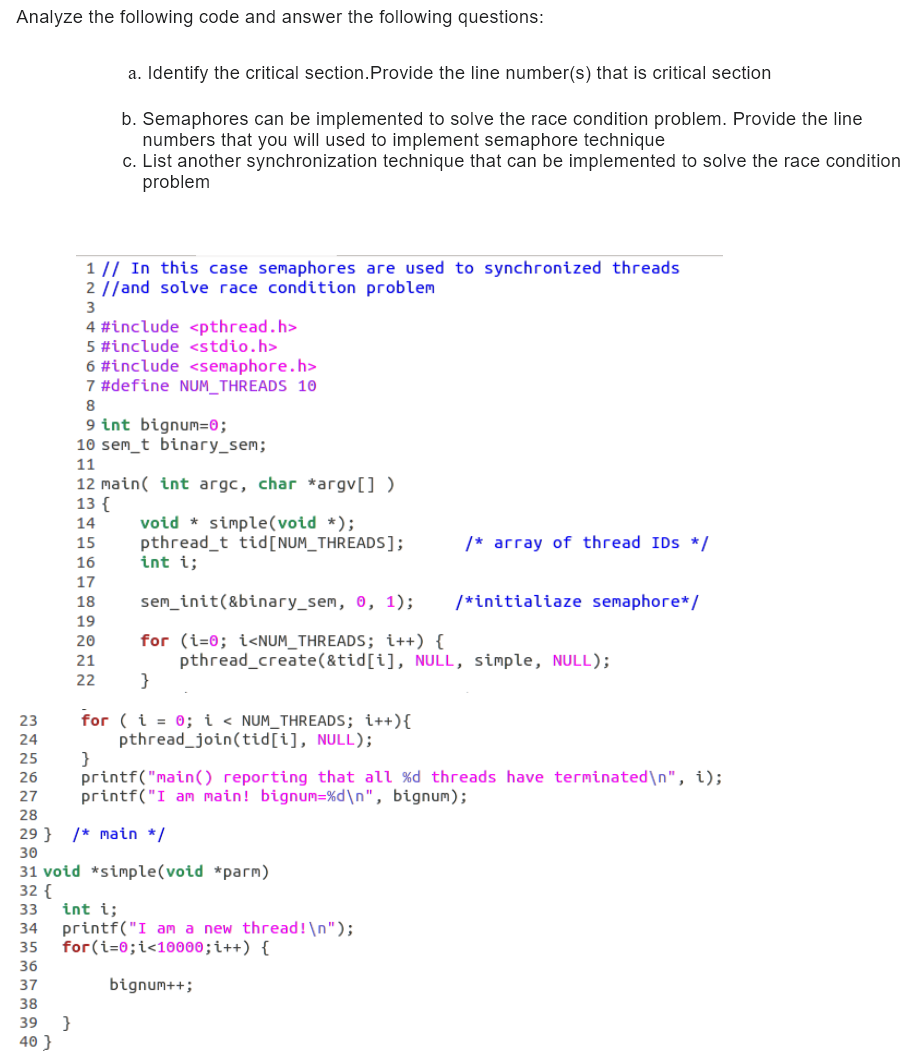 Solved nalyze the following code and answer the following | Chegg.com