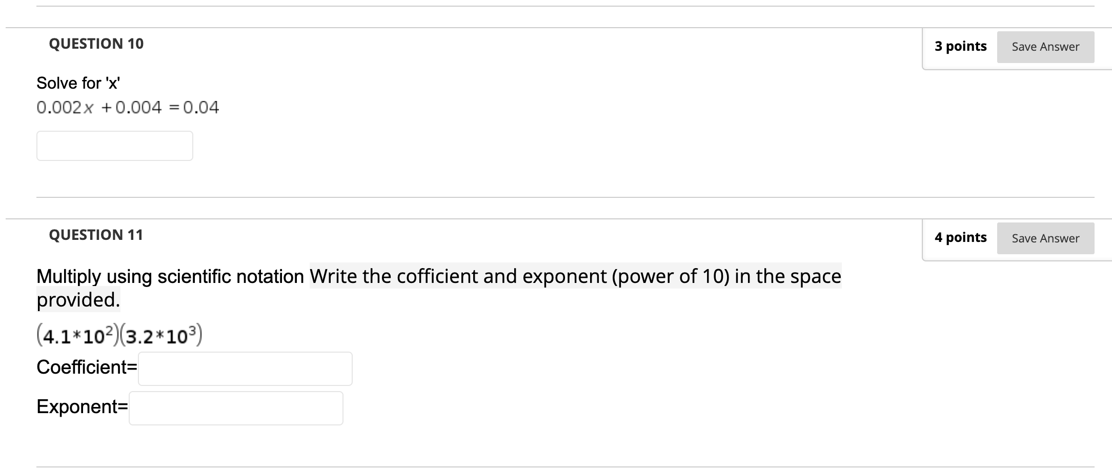 Solved QUESTION 1 4 points Save Answer Add: 3.1*105 + | Chegg.com