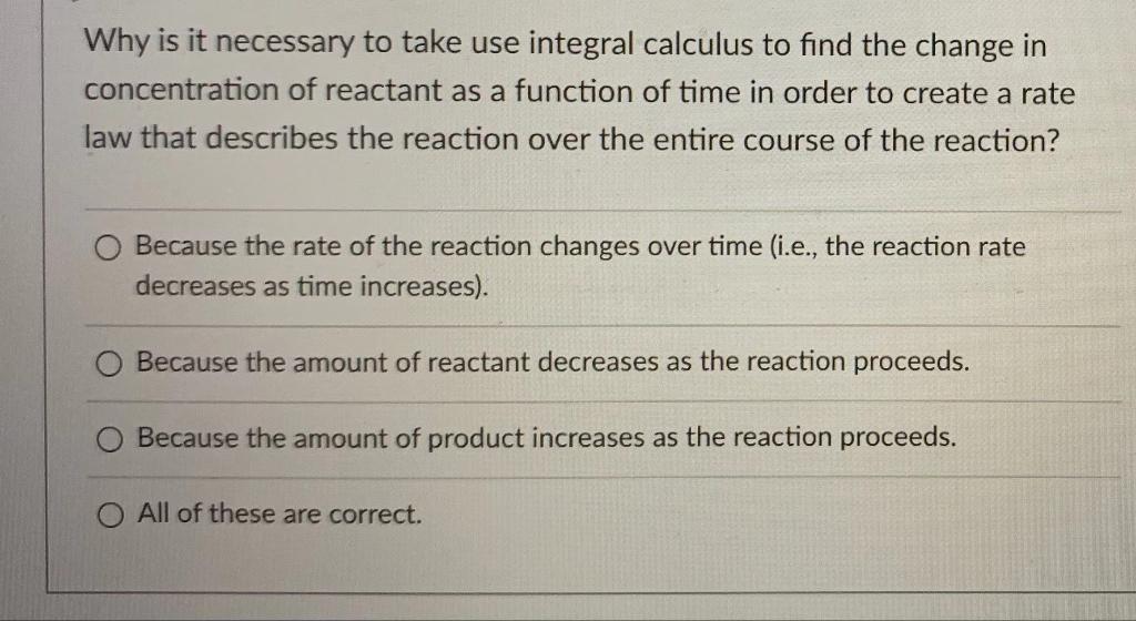 Solved Why Is It Necessary To Take Use Integral Calculus To Chegg