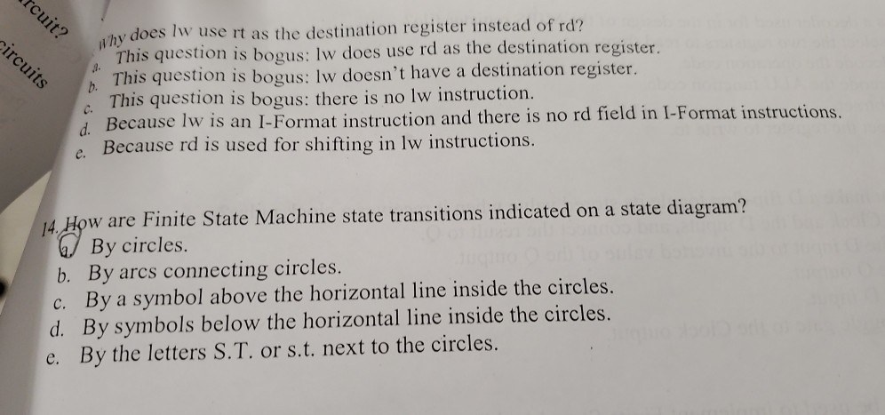 Solved 4 What Does An Slt Instruction Do When It Is Exec