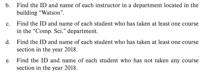 2.18 Write the following queries in relational | Chegg.com